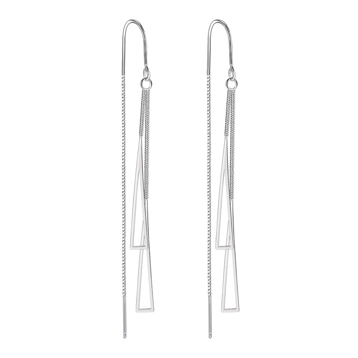 Női fülbevaló, Haiaveng, ezüst, hosszú, ezüst