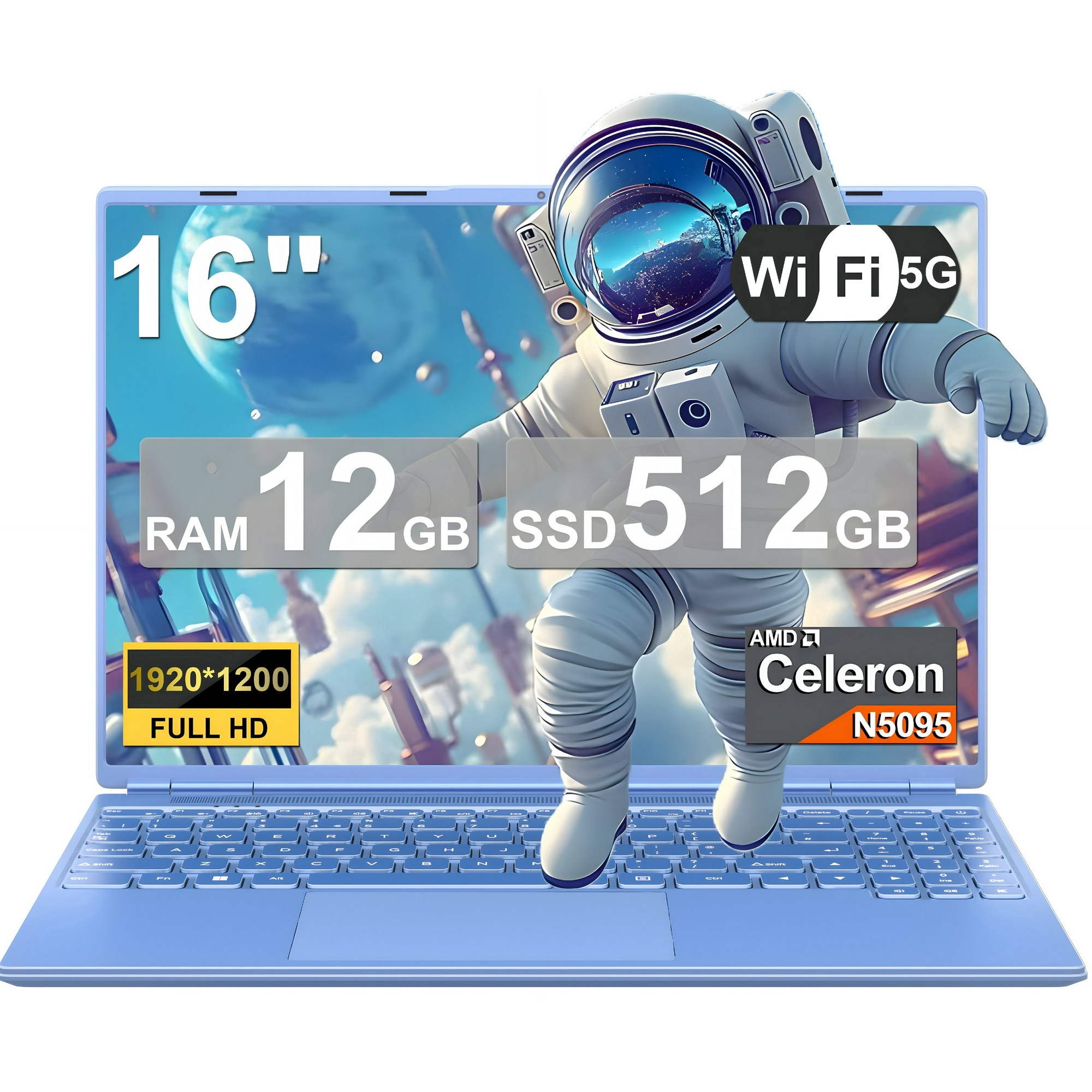 NOTODD N600 Laptop 16 Inci Celeron N5095 pana la 2.9Ghz, Laptop