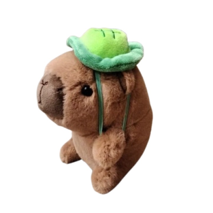 Играчка Capybara Plush VICTINY, кафява/зелена, жаба, 12 см
