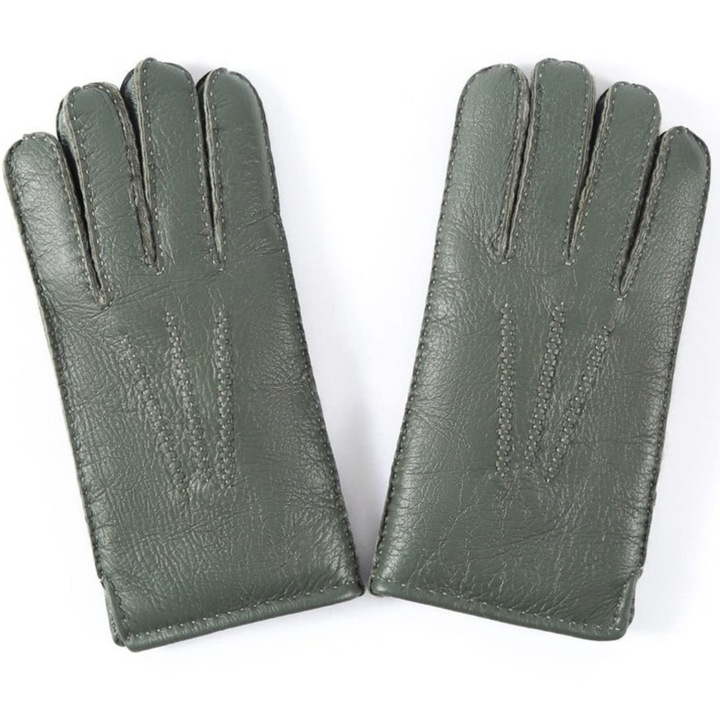 Manusi din piele pentru barbati, Verde