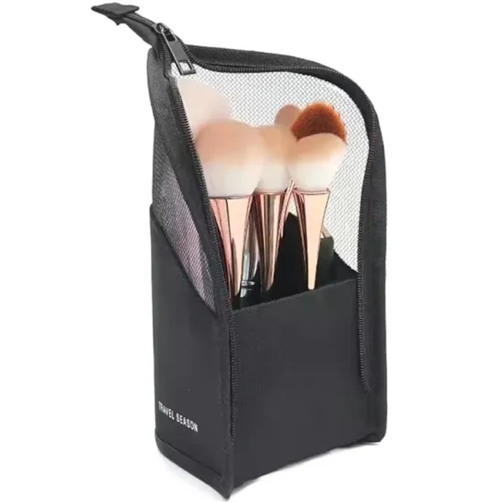 Kompakt kozmetikai táska és ecsettartó