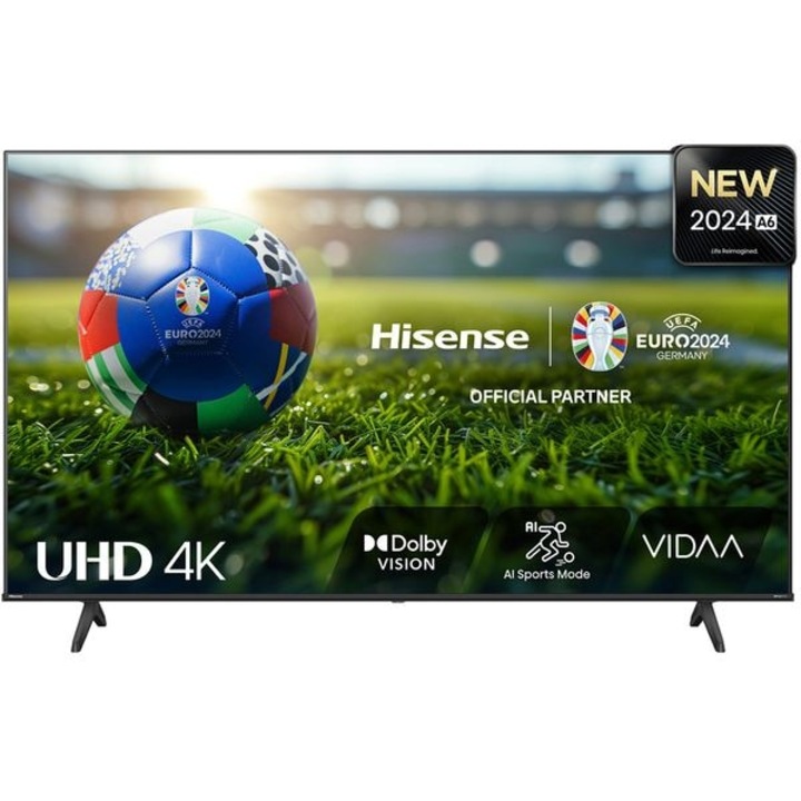 LED Телевизор HISENSE 65A6N, Smart, Ultra HD 4K, HDR, 164cm, Class E, Черен