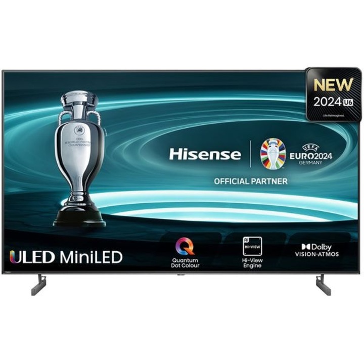 LED телевизор ULED Smart HISENSE 65U6NQ, Ultra HD 4K, HDR, Мини, 164cm, Class E, Черен