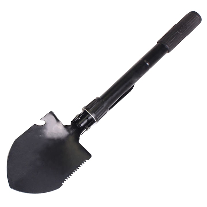 Lopata de inginer multifunctionala pliabila portabila, unealta rezistenta din otel cu continut ridicat de carbon, cu design ergonomic pentru activitati in aer liber, aplicatie larga de calitate militara (1 buc)