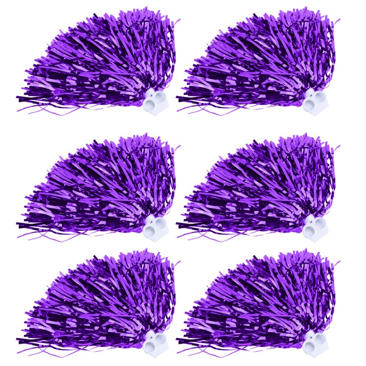 Set 6 accesorii pom poms HERUSI multicolor 24cm
