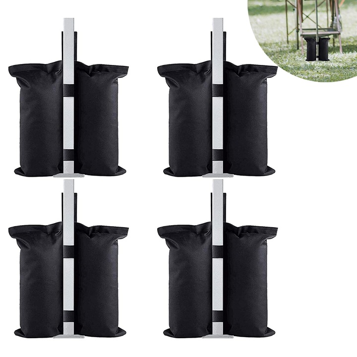 Комплект от 4 торби с тежести Enforose, черни, водоустойчиви