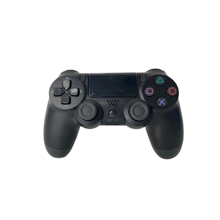 Vezeték nélküli vezérlő, PS4, PS-TV és PS Now, Double Shock 4, Touch-SCR, sorozat-kompatibilis HJ-07, laptop, pad, telefon, rezgéssel, töltőkábel mellékelve, fekete, HAPPY JOKER