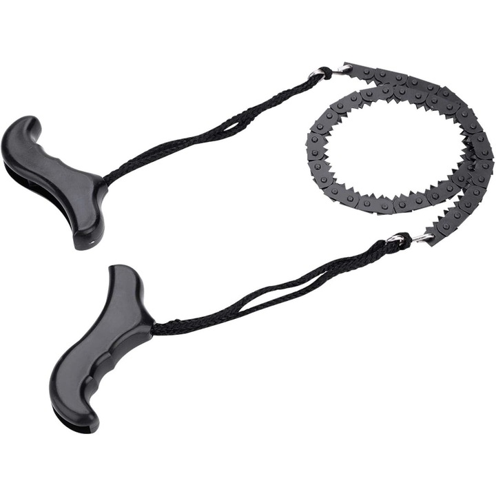 Ferastrau cu sarma, Enforose, portabil, manere din nylon, negru, 39,37 inci