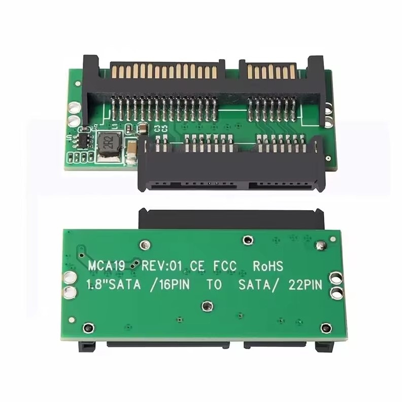 Mini Micro Sata Adapter 1,8 hüvelykes 7 + 9 tűs Mini Micro SATA - 7 + 15 tűs 2,5 ...