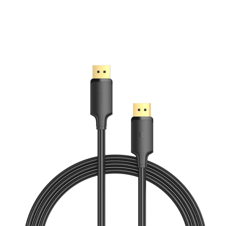 DisplayPort кабел, VENTION, мъжки-мъжки, 4K/60Hz, черен, 1,5 м