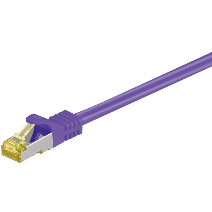 Cablu retea RJ45 CAT 6A S/FTP, 500 MHz, 0.5 m, Mov