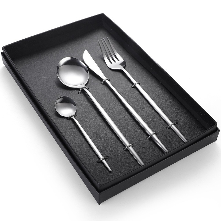 Set 4 tacamuri VENUS STAR din inox, cromat