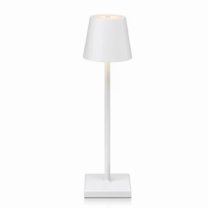 VarioShop® újratölthető érintőképernyős LED asztali lámpa, környezeti világítás érintésvezérléssel, intenzitásváltó funkció, 3 színhőmérséklet meleg, semleges, hideg, 5 W, akkumulátor 5200 mah, 37x9, 5 cm, Fehér