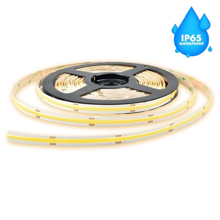 Banda LED COB 528LED/m, Lumina Alb-Cald, Exterior IP65, Rola 5 metri