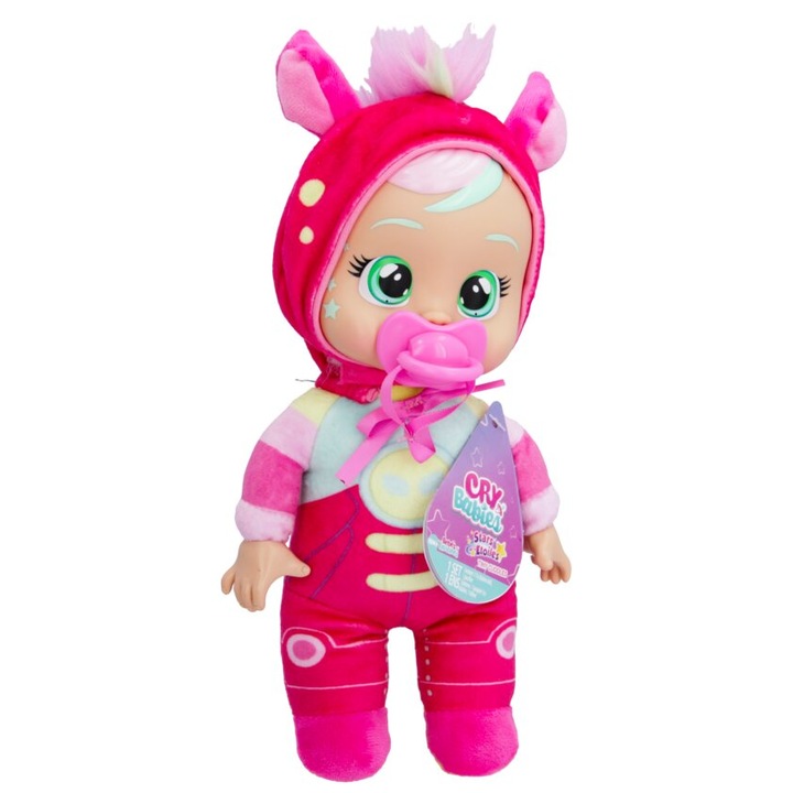 Papusa de plus IMC, colecția Cry Babies Tiny Cuddles, model Hannah, 25cm, pentru fete