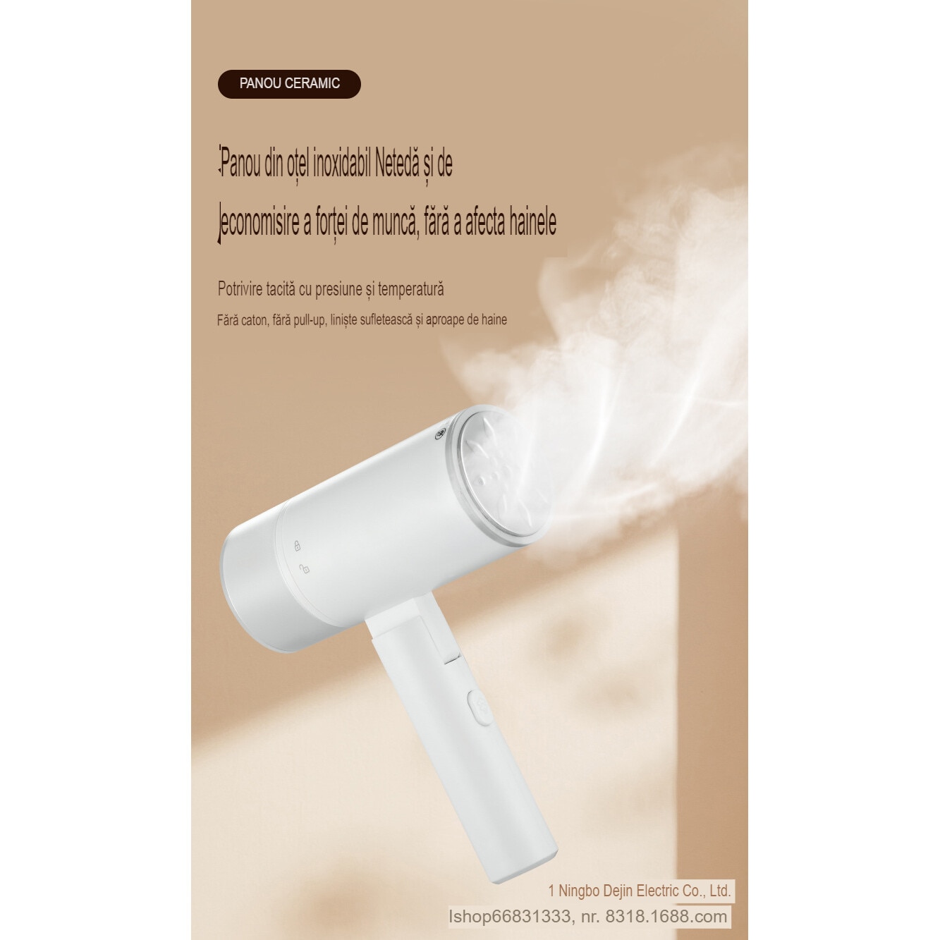 Aparat de calcat vertical cu abur pliabil, Arvada UltraSteam SC02, 1200 W, rezervor 280 ml, dimensiune 78*210MM, Volume 2047.5 cm³ Abur 60 gr/min, Alb