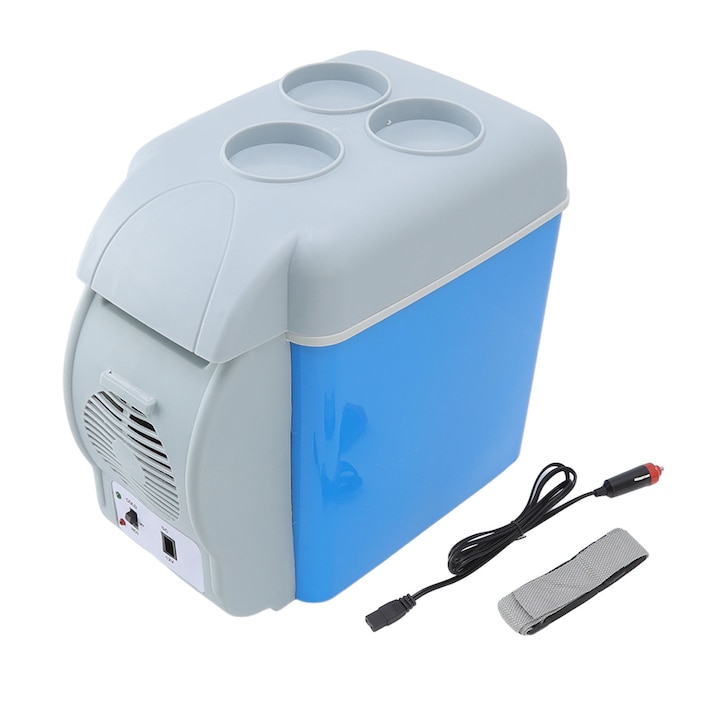 Frigider auto Fokelyi 12V, portabil, capacitate 6 sticle, dimensiuni compacte