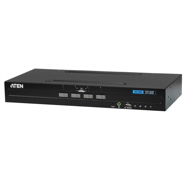 Switch KVM Aten CS1184D, 4 porturi, USB, DVI, Negru