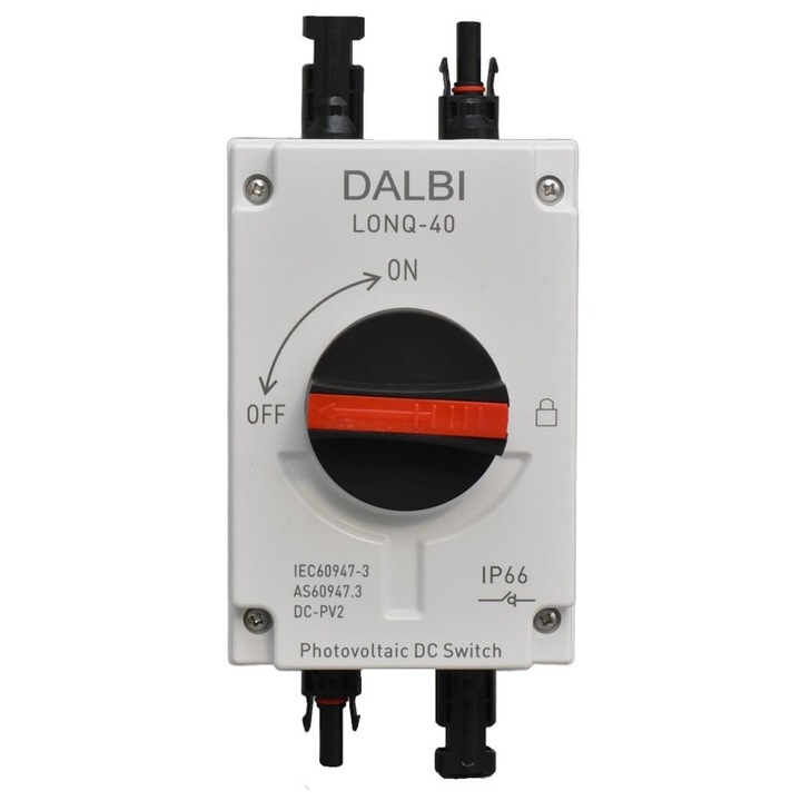 Intrerupator pentru Sistem Solar Fotovoltaic DC 1200V / 32A cu Conectori MC4 – 1 IN si 1 OUT pentru Instalare Eficienta