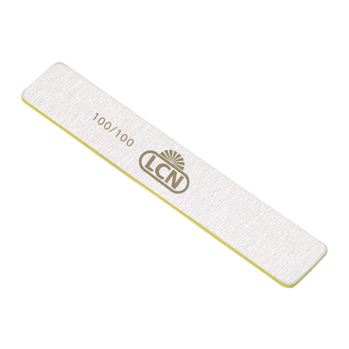 Set pile cosmetice LCN Jumbo File Extreme 100/100, galben, 6 bucati