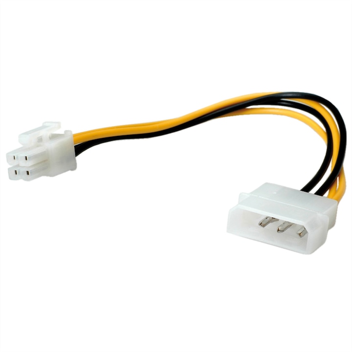 Tápkábel Intel Pentium alaplaphoz, Roline, 4 tűs. HDD / ATX12V-P4, 0,15 m