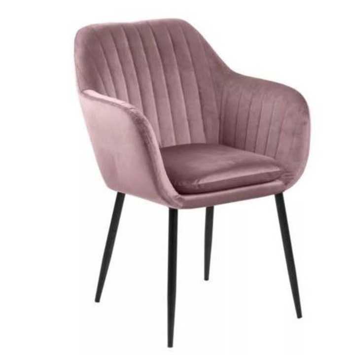 Scaun living Tida, roz, 58x56x86 cm