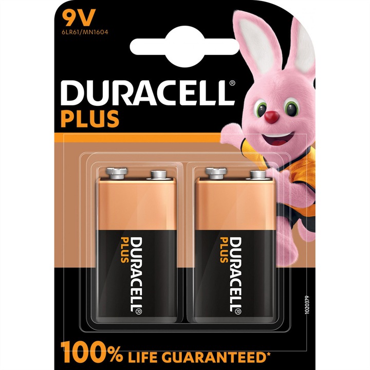 Duracell Ultra Power elem, 9V, 2 db-os készlet