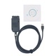 Autódiagnosztikai eszköz, Hggzeg, VAG-COM VCDS diagnosztika Volkswagen, Audi, Skoda és Seat FULL Activa Hex V2, USB kábel mellékelve, látható LED, román és angol nyelvű, OUYLAF, fekete