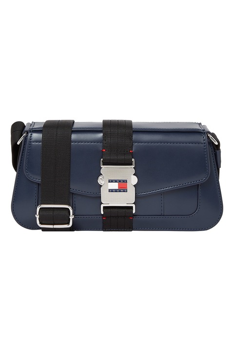 TOMMY JEANS, Keresztpántos műbőr táska, Tengerészkék