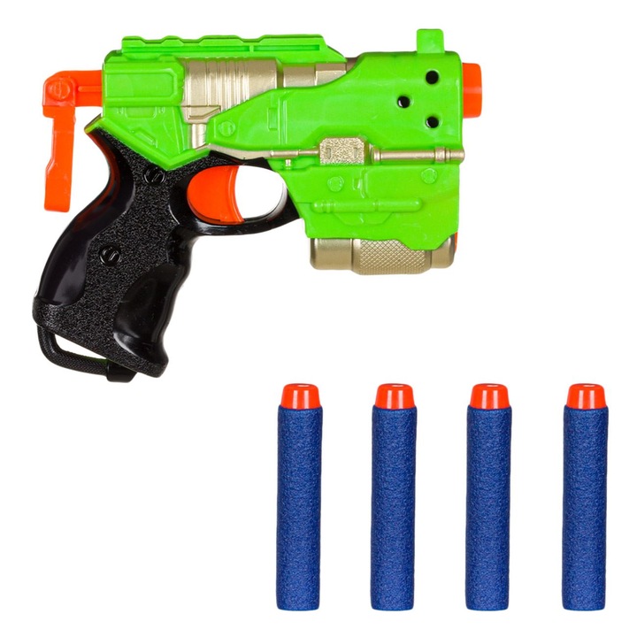 Jucarie Arma Shooter & 4 Sageti din Spuma