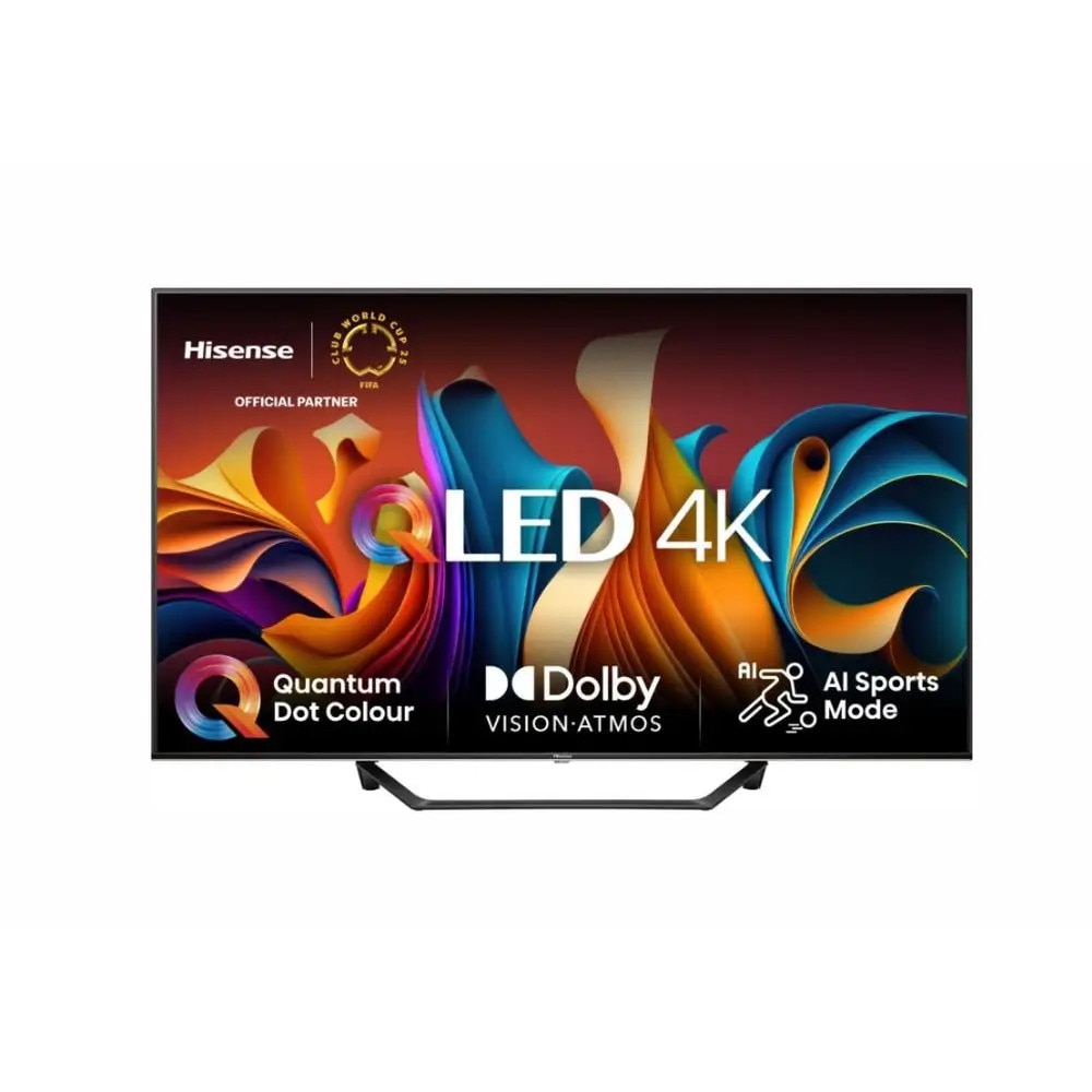 Televizor QLED Smart HISENSE 50A7NQ, Ultra HD 4K, HDR, 126cm, Clasa E, Negru