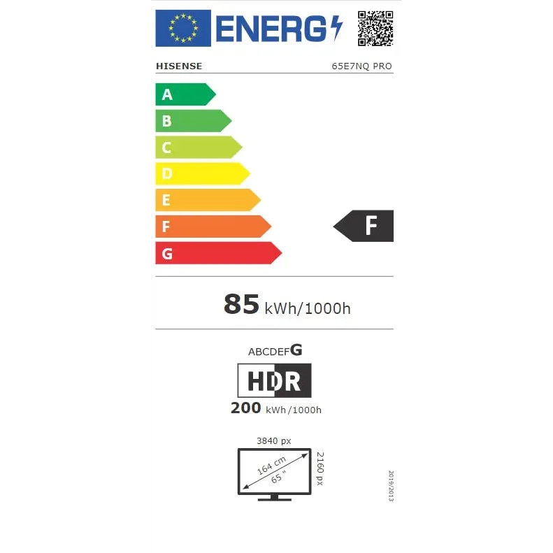 Televizor QLED Smart HISENSE 65E7NQ Pro, Ultra HD 4K, HDR, 164cm, Clasa E, Negru