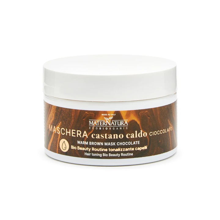 Masca nuantatoare de par warm brown 200ml cu efect de ciocolata, Maternatura