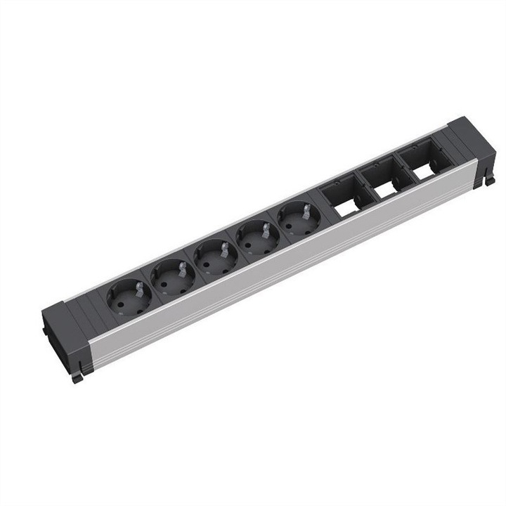 Bachmann TOP FRAME X-Large удължител, 5 отвора със заземяване, 444 мм, дебелина 12-40 мм