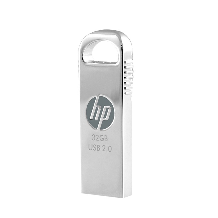 USB memóriakártya, Hewlett-Packard, 32 GB, USB 2.0, ezüst