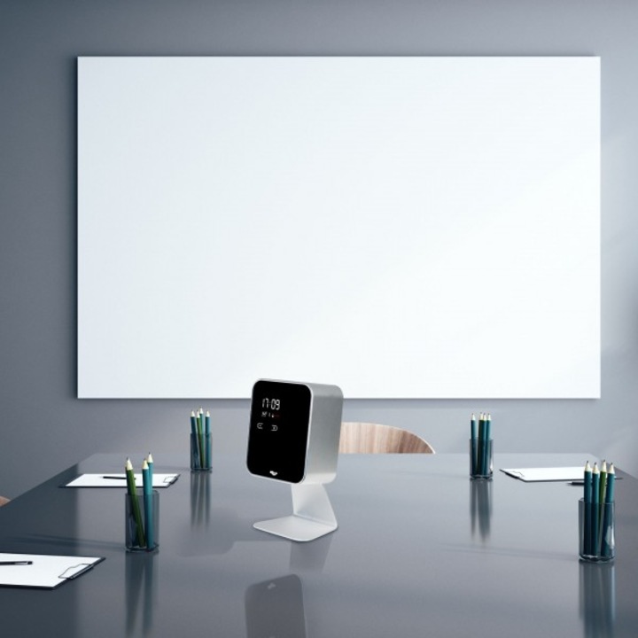 Dispenser sapun lichis cu senzor, montare perete sau pe blat, afisaj LCD, argintiu