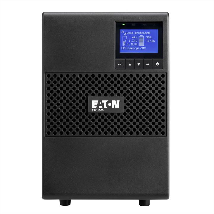 UPS Eaton 9SX 1500i Tower, 1500VA, 0.9 factor de putere, interfata RS232/USB, negru