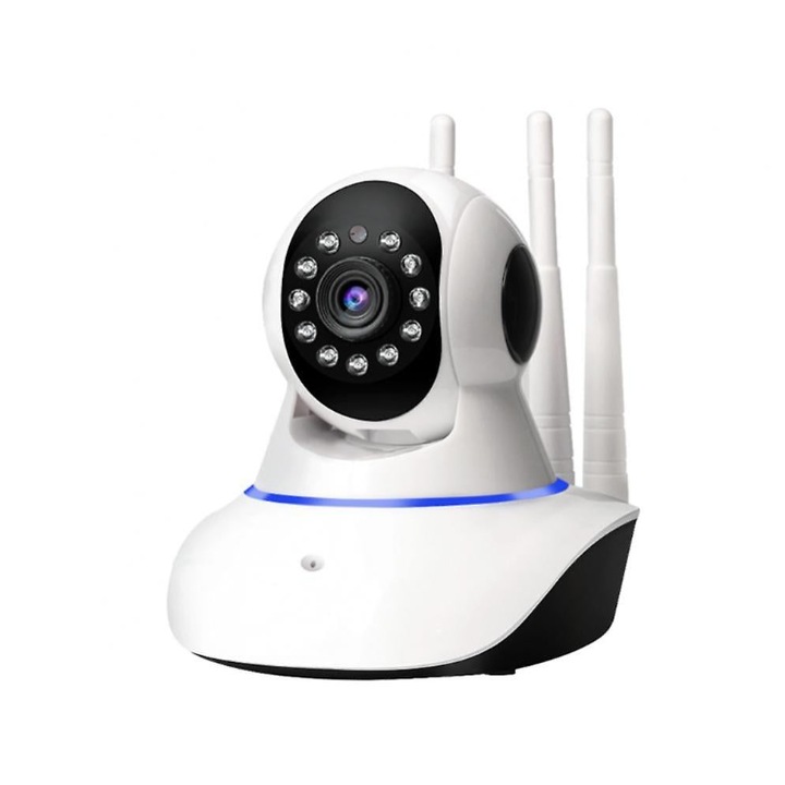Интелигентна камера за видеонаблюдение Dalys® за деца, въртяща се, Wi-Fi 3 антени