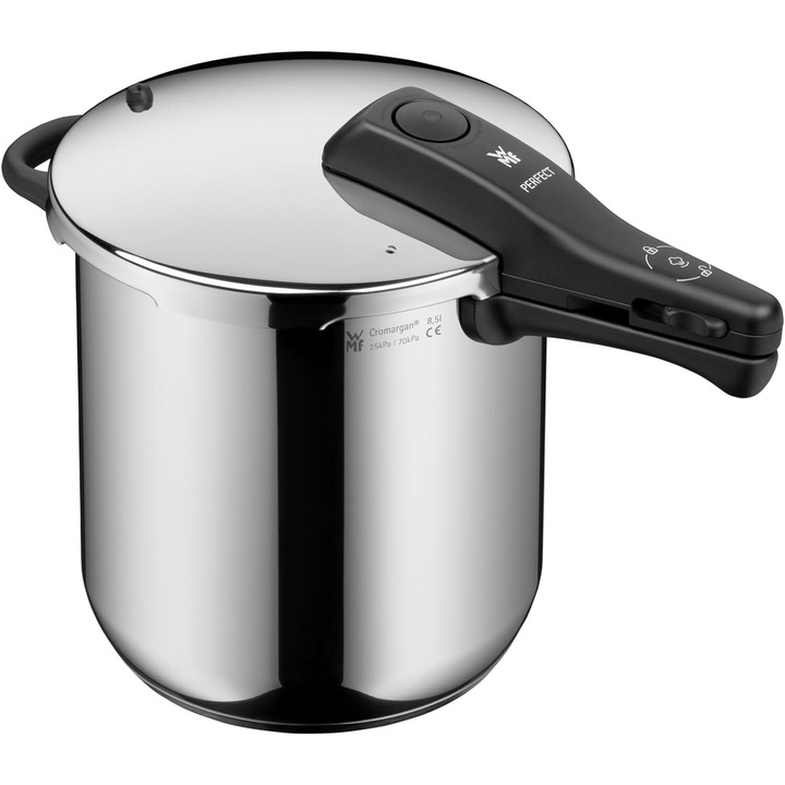 Oala sub presiune WMF Perfect One Pot 791849990, 8.5 L, compatibila cu inductie, otel inoxidabil Cromargan, 2 nivele de gatire