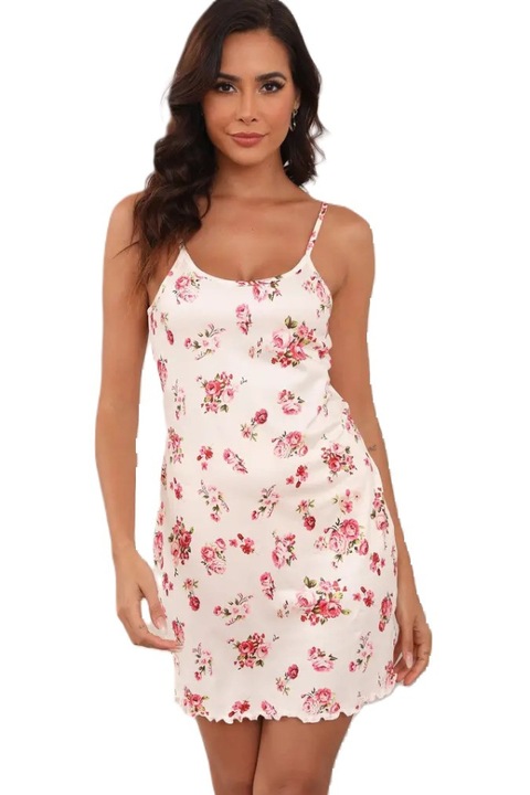 Pijama Dama, Camasa de Noapte scurta, Furou, imprimeu floral