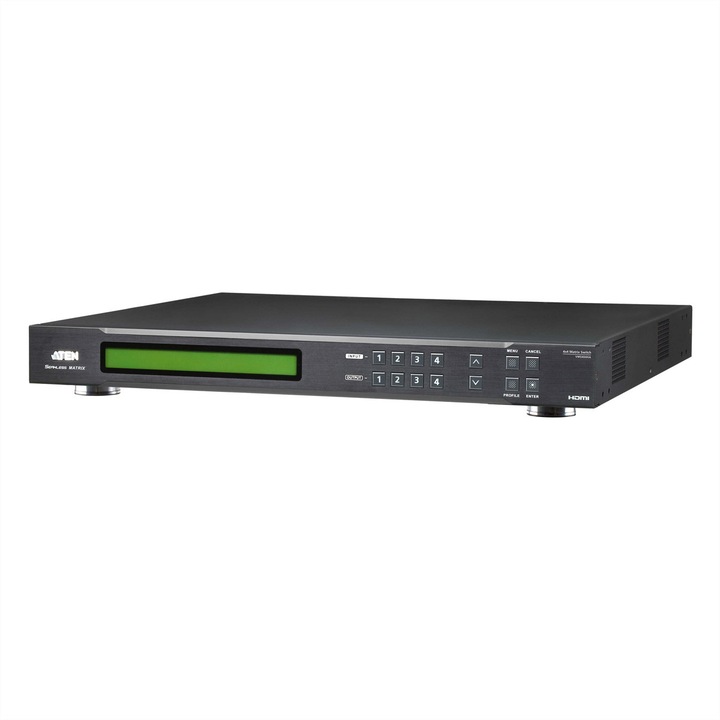 Kapcsoló, ATEN, HDMI, 4x4, fekete