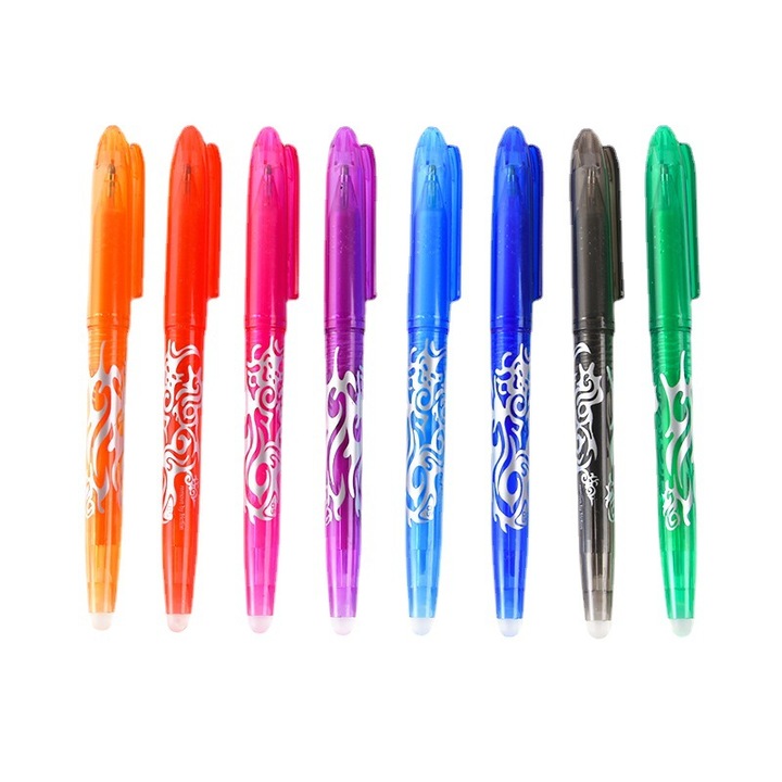 8 db-os Rollerball toll készlet termikus radírral és 0,5 mm-es átírással, többszínű