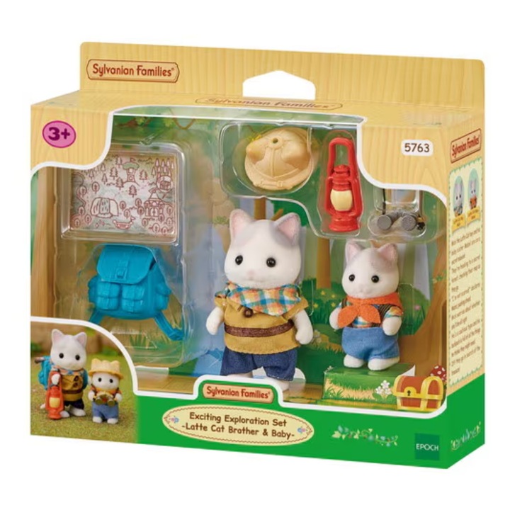 Фигурка Epoch Toys Sylvanian Families Exciting Discovery Set Latte Cat Brother & Baby 5763