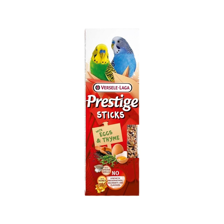 Baton pentru perusi, VERSELE LAGA, cu ou si cimbru, 2 bucati, 60 g