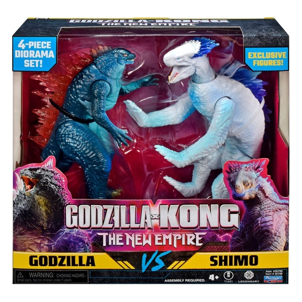 Set 2 figurine articulate Godzilla vs Shimo, Playmates Toys