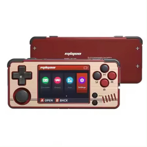 Consola jocuri Miyoo A30 Retro, 64GB, Emulator PS1, 2, 8 inch IPS LCD, 2200mAh, Wireless, Vibratii, USB-C, Gri