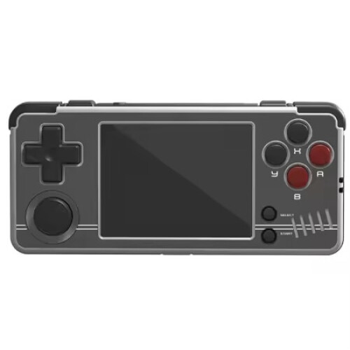Consola jocuri Miyoo A30 Retro, 64GB, Emulator PS1, 2, 8 inch IPS LCD, 2200mAh, Wireless, Vibratii, USB-C, Gri