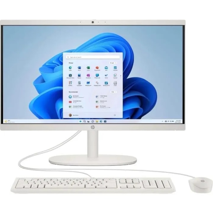 Компютър All-in-One HP 22-dg0000nf, с процесор Intel® N100, 21 "5" FHD, DDR5, 8 GB RAM, 256 GB SSD, Windows 11, кабелна клавиатура и мишка