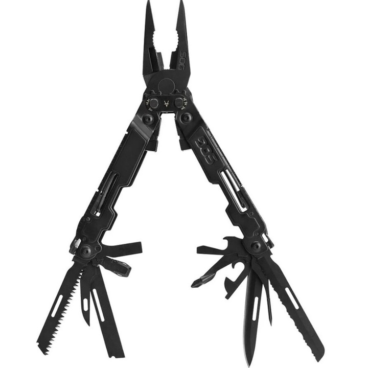 Unealta multifunctionala Power Access Deluxe, black cu 21 scule, Sog