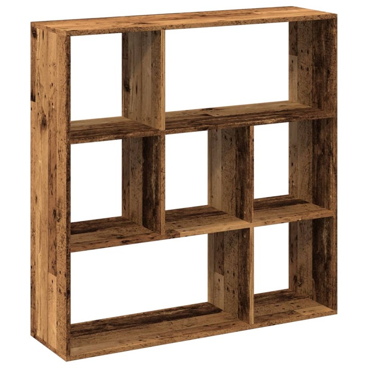 VidaXL antik fa színű fa térelválasztó könyvespolc 102x29x103, 5 cm 23.1 kg
